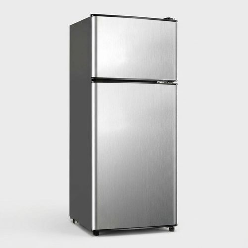 Borcolo dorm fridge with freezer, 3.45 cubic feet, silver
